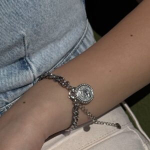 Coin Statement Silver Bracelet