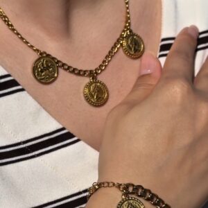 Coin Statement Gold Necklace