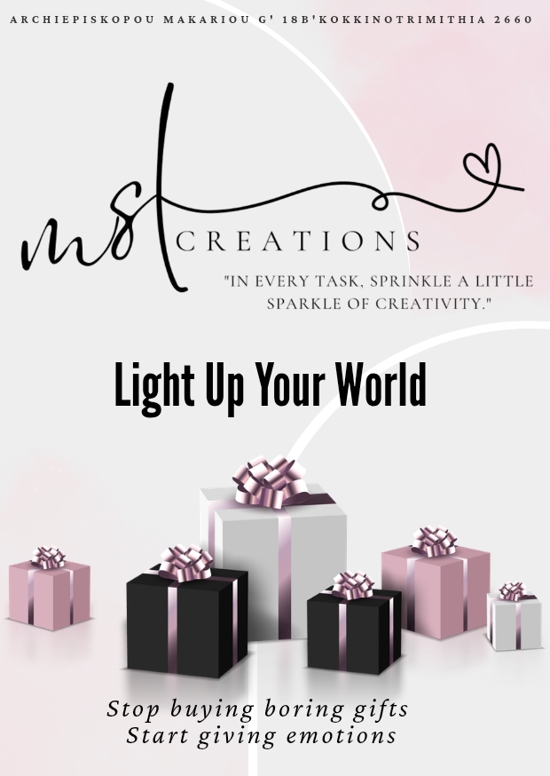 Colorful gifts with creative branding message